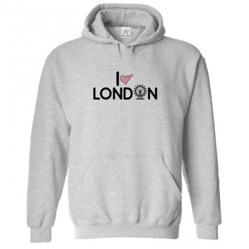 I Love London Unisex Classic Kids and Adults Pullover Hoodie For London Fans